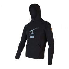 Мъжки мерино суичър с полар MERINO UPPER Gondola black Мъжки мерино суичър с полар MERINO UPPER Gondola black